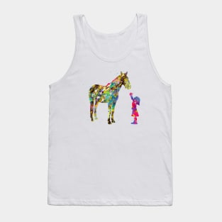 Little girl with horse Tank Top